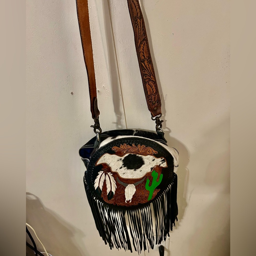 Western Fringe Leather Bag
